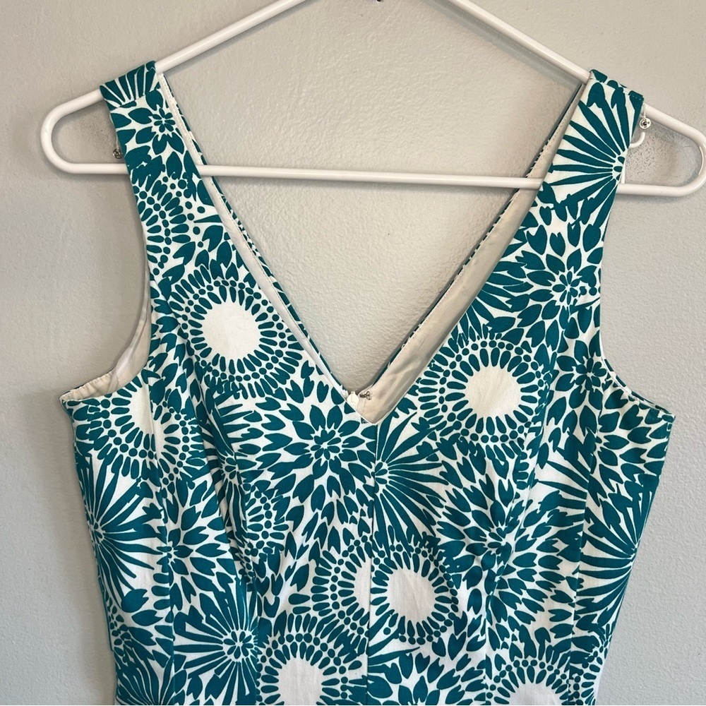 Jones Wear Dress Sleeveless V Neck A Line Midi Dress Blue Sz 4 Halter Dress - Picture 2 of 10